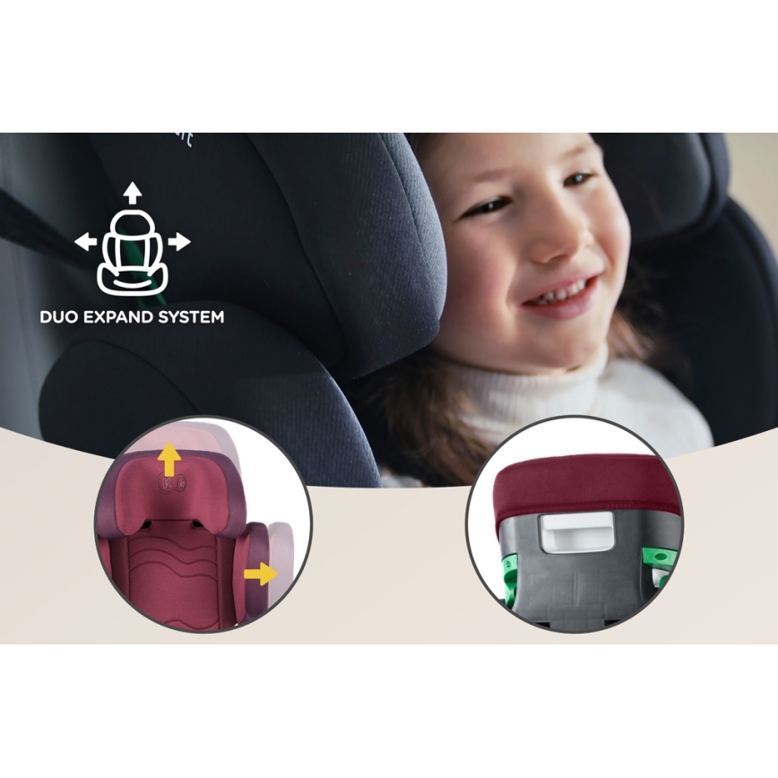 KINDERKRAFT SELECT - Autokrēsliņš XPAND 2 i-Izmērs (100-150 cm) Premium Cherry pearl