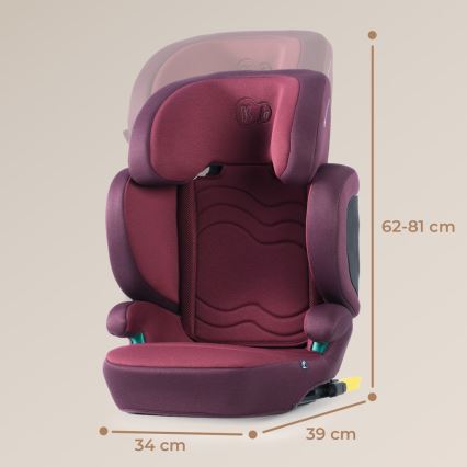 KINDERKRAFT SELECT - Autokrēsliņš XPAND 2 i-Izmērs (100-150 cm) Premium Cherry pearl