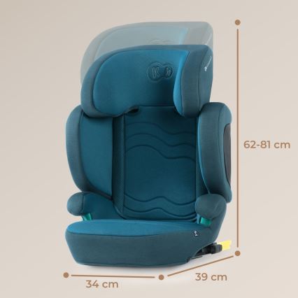 KINDERKRAFT SELECT - Autokrēsliņš XPAND 2 i-Izmērs (100-150 cm) Premium Harbour zila