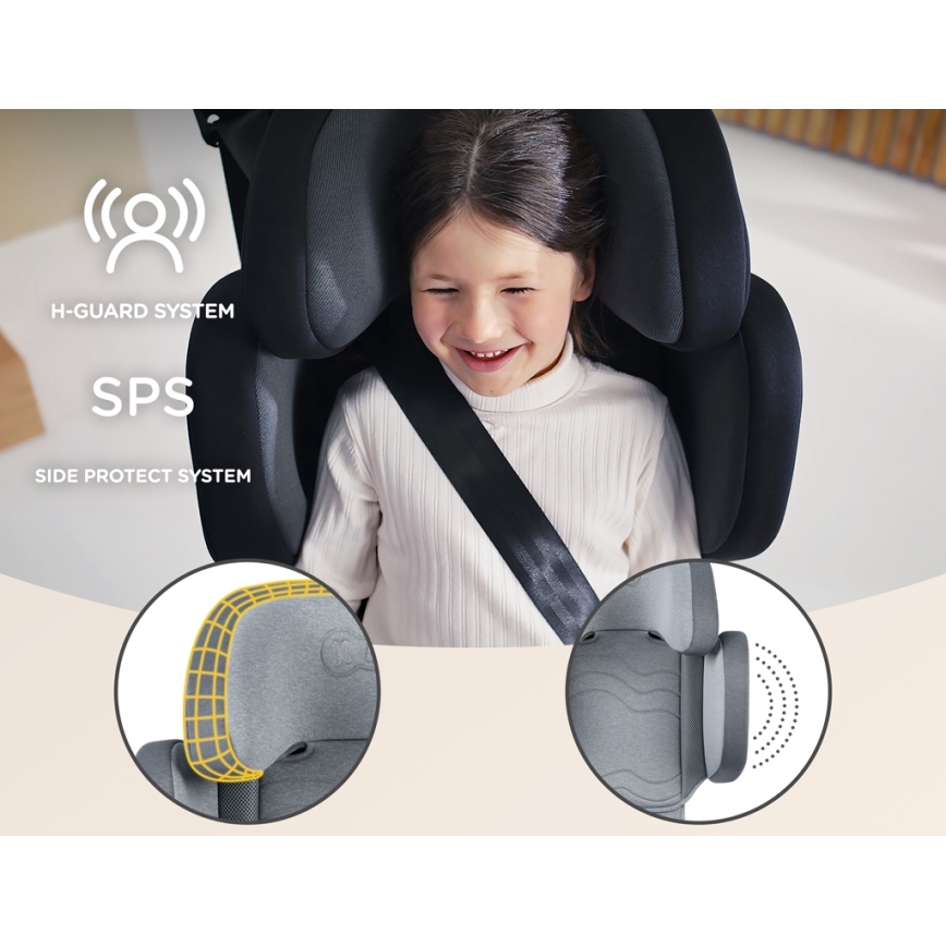 KINDERKRAFT SELECT - Autokrēsliņš XPAND 2 i-Izmērs (100-150 cm) Premium Raķete pelēka
