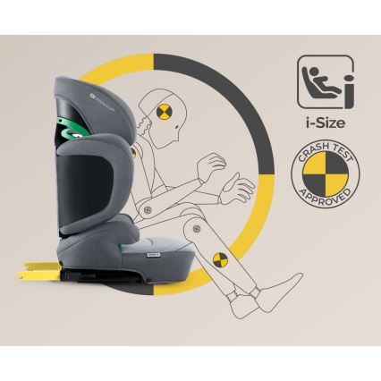 KINDERKRAFT SELECT - Autokrēsliņš XPAND 2 i-Izmērs (100-150 cm) Premium Raķete pelēka