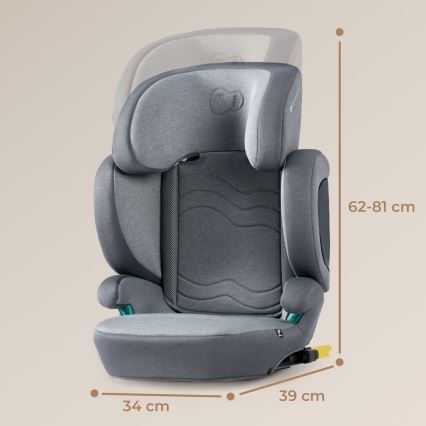 KINDERKRAFT SELECT - Autokrēsliņš XPAND 2 i-Izmērs (100-150 cm) Premium Raķete pelēka