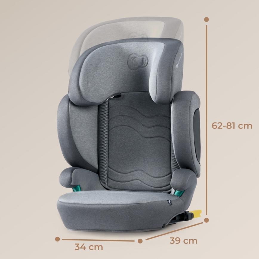 KINDERKRAFT SELECT - Autokrēsliņš XPAND 2 i-Izmērs (100-150 cm) Premium Raķete pelēka