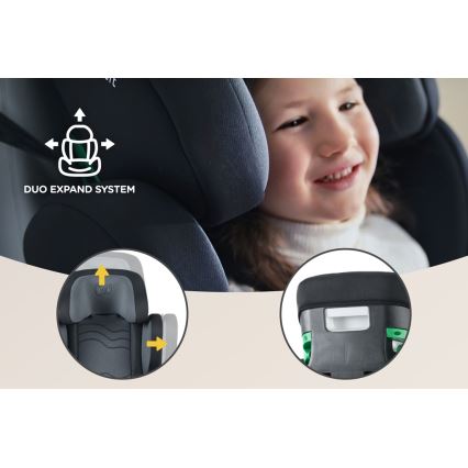 KINDERKRAFT SELECT - Autokrēsliņš XPAND 2 i-Izmērs (100-150cm) Premium Graphite melna