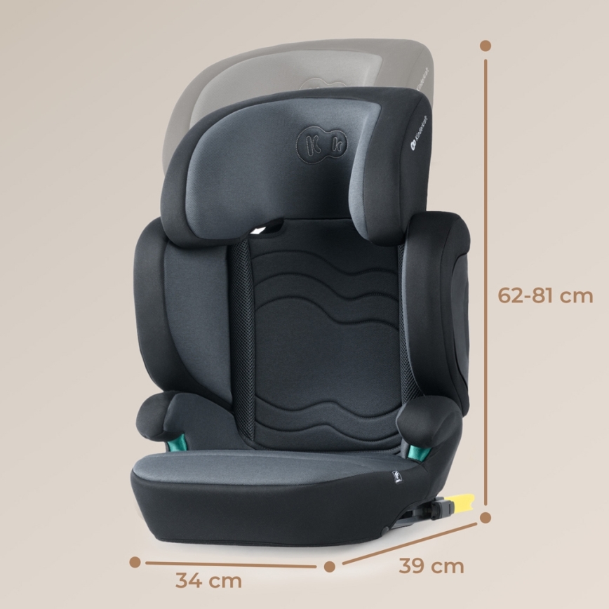 KINDERKRAFT SELECT - Autokrēsliņš XPAND 2 i-Izmērs (100-150cm) Premium Graphite melna