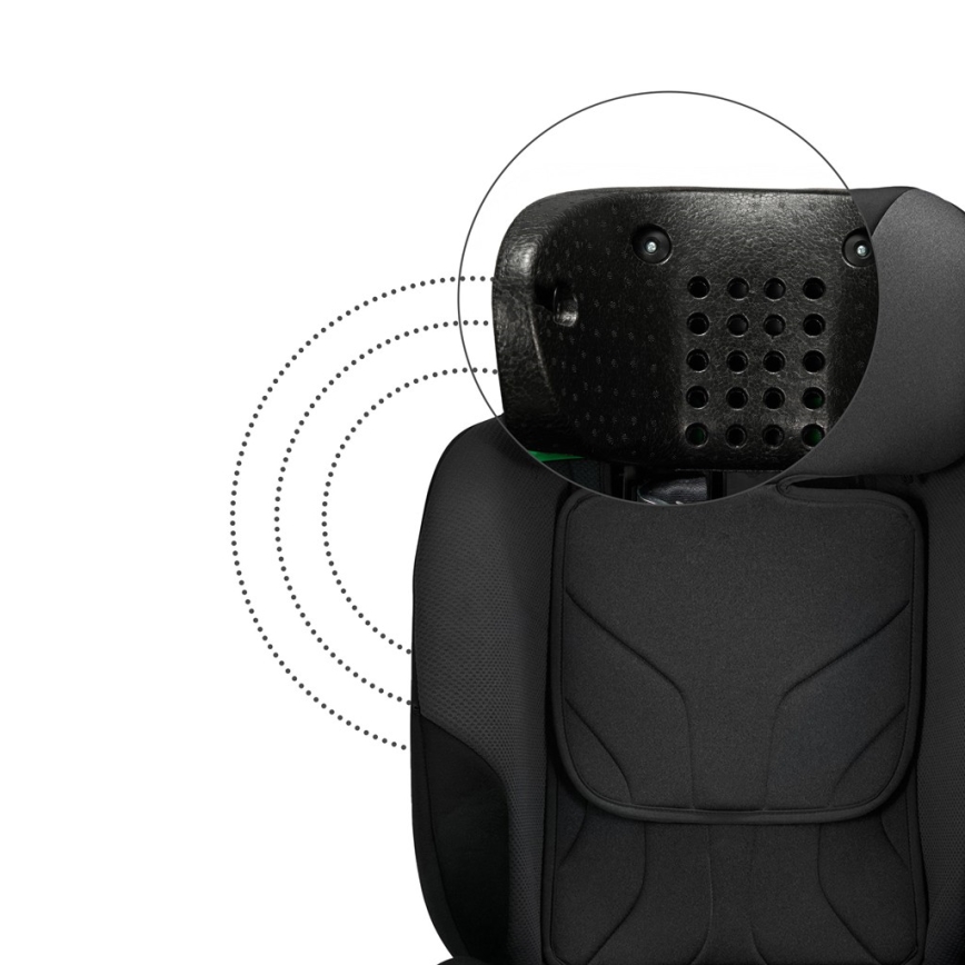KINDERKRAFT SELECT - Bērnu auto sēdeklis ar rotējošu I-FIX pamatni (40-150 cm) grafīta melns