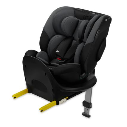 KINDERKRAFT SELECT - Bērnu auto sēdeklis ar rotējošu I-FIX pamatni (40-150 cm) grafīta melns
