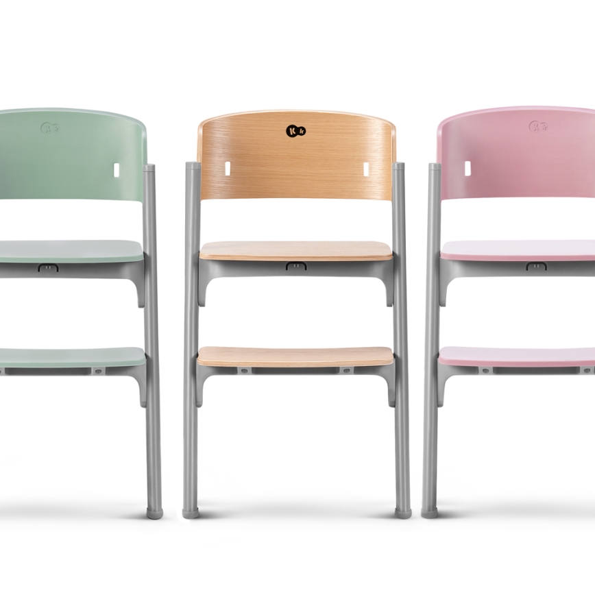 KINDERKRAFT SELECT - Bērnu barošanas krēsls 3in1 LIVY Premium Aster rozā
