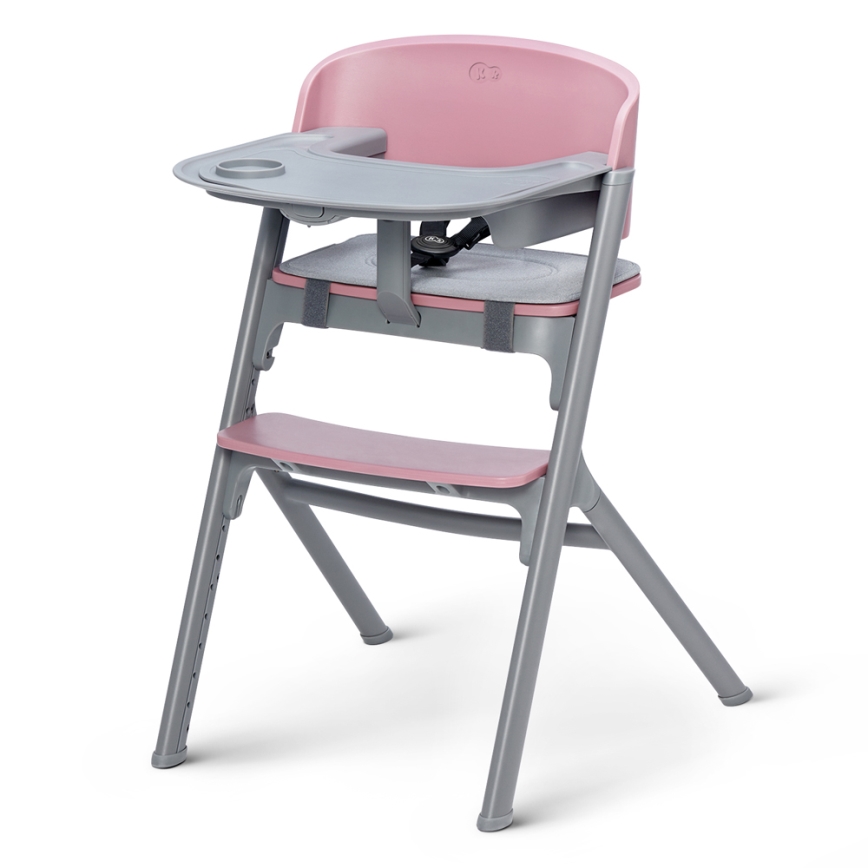 KINDERKRAFT SELECT - Bērnu barošanas krēsls 3in1 LIVY Premium Aster rozā + atpūtas krēsls CALMEE