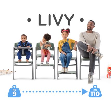 KINDERKRAFT SELECT - Bērnu ēdamkrēsls 3 vienā LIVY Premium olīvzaļš