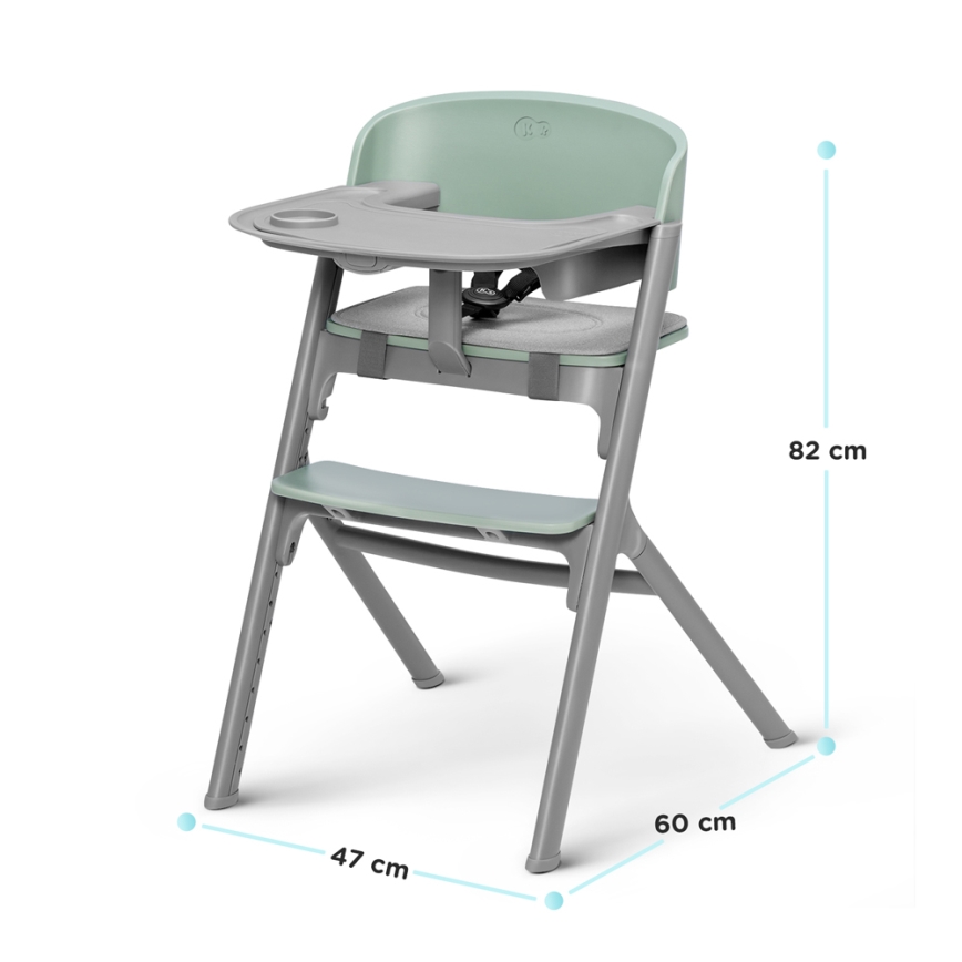 KINDERKRAFT SELECT - Bērnu ēdamkrēsls 3 vienā LIVY Premium olīvzaļš