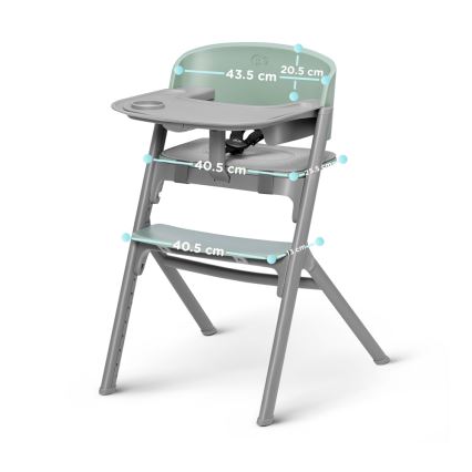 KINDERKRAFT SELECT - Bērnu ēdamkrēsls 3 vienā LIVY Premium olīvzaļš