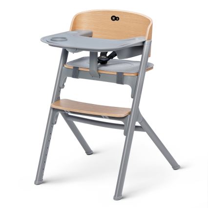 KINDERKRAFT SELECT - Bērnu ēdamkrēsls 3 vienā LIVY Premium ozolkoka + atpūtas krēsls CALMEE