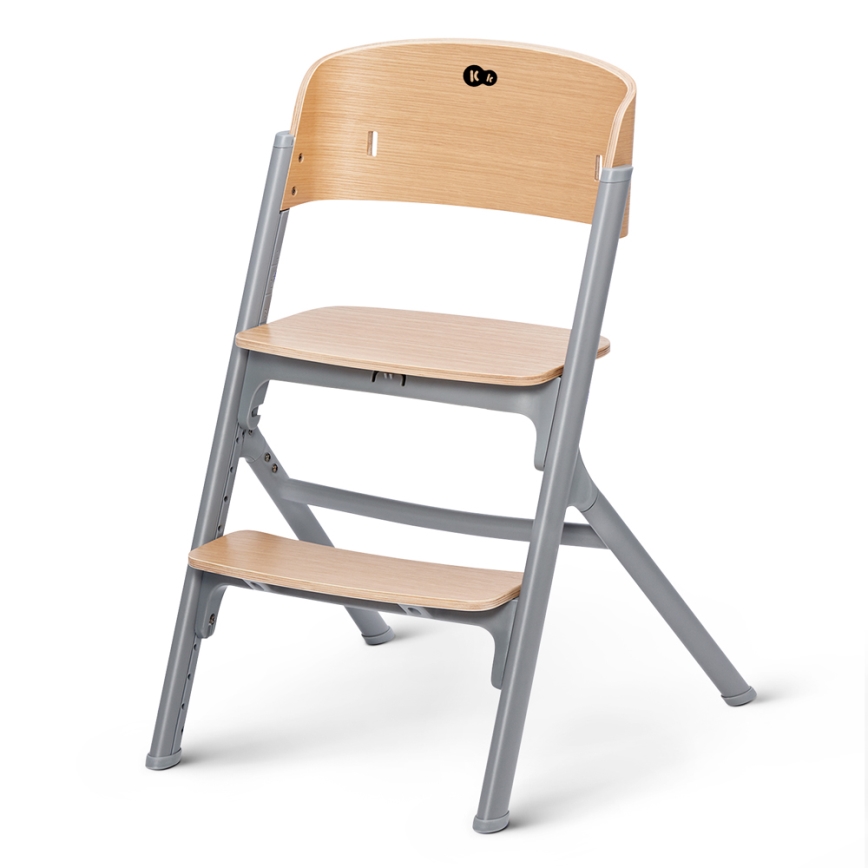 KINDERKRAFT SELECT - Bērnu ēdamkrēsls 3 vienā LIVY Premium ozolkoka + atpūtas krēsls CALMEE