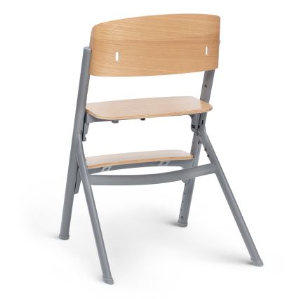 KINDERKRAFT SELECT - Bērnu ēdamkrēsls 3 vienā LIVY Premium ozolkoka + atpūtas krēsls CALMEE