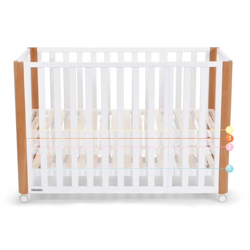 KINDERKRAFT SELECT - Bērnu gultiņa 4 vienā KOYA Premium buk/borovice