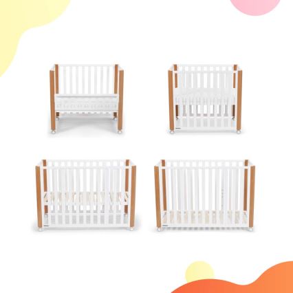 KINDERKRAFT SELECT - Bērnu gultiņa 4 vienā KOYA Premium buk/borovice