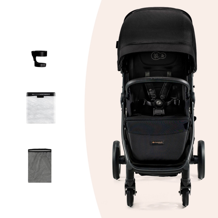 KINDERKRAFT SELECT - Bērnu ratiņi MITZY Ink melna