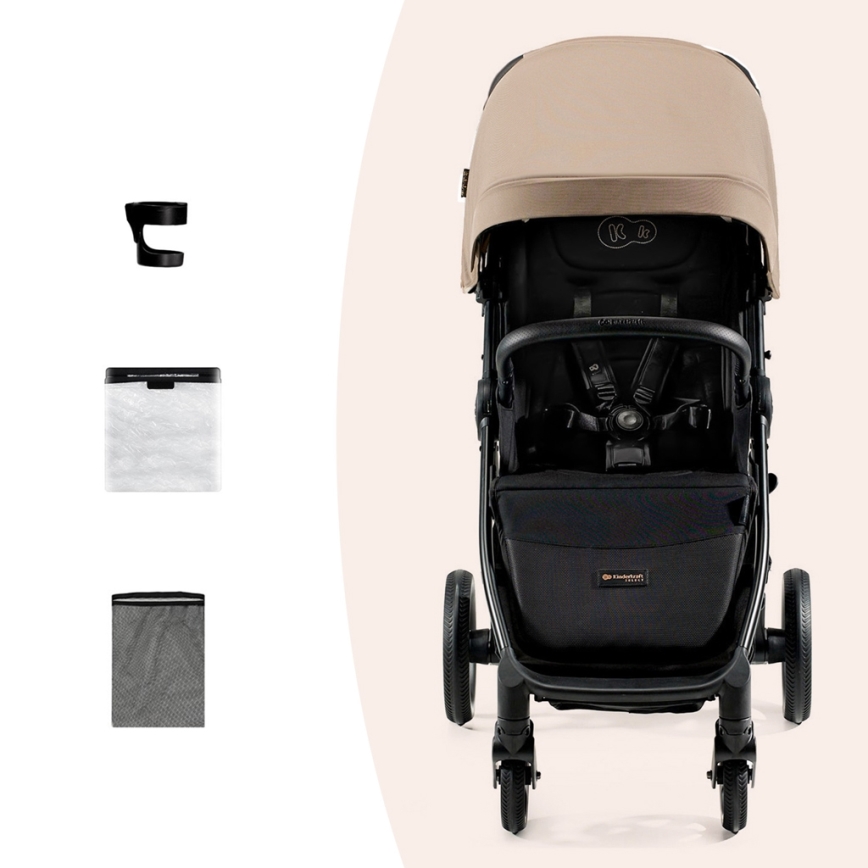 KINDERKRAFT SELECT - Bērnu ratiņi MITZY Linen bēša