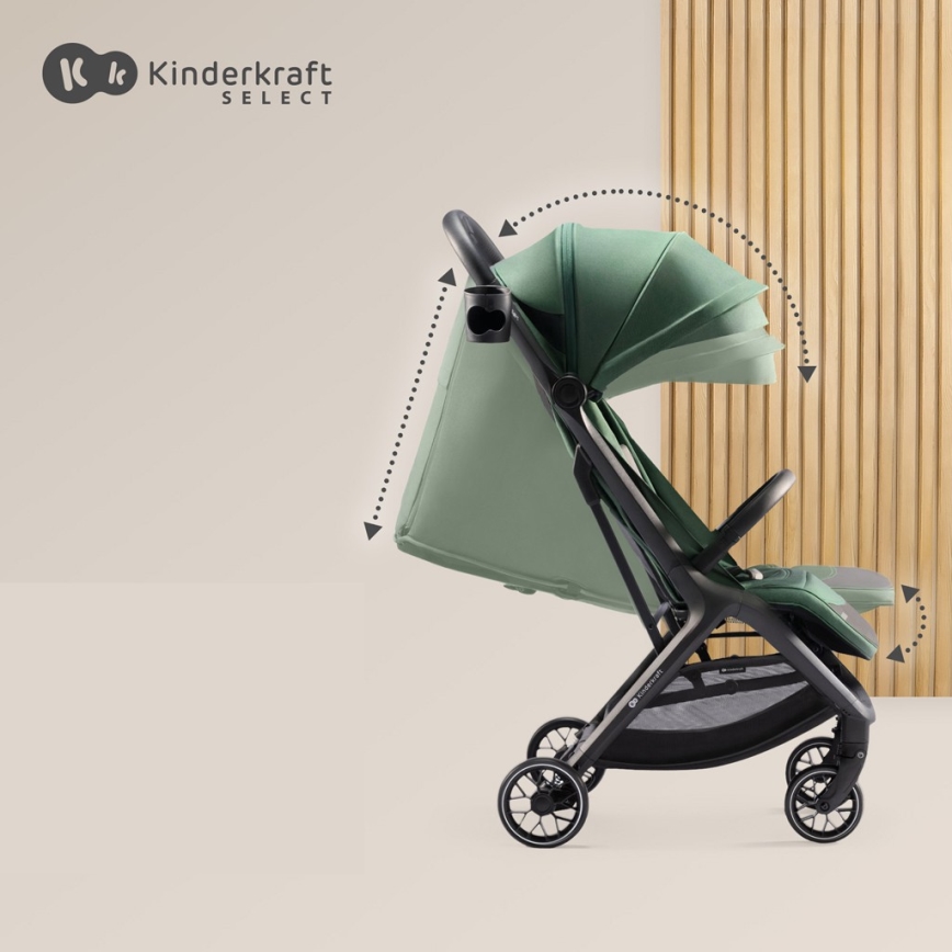 KINDERKRAFT SELECT - Bērnu ratiņi NUBI 2 zaļa