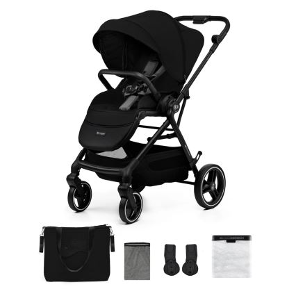 KINDERKRAFT SELECT - Bērnu ratiņi YOXI Pure melna