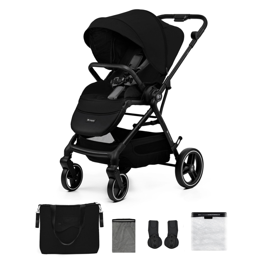 KINDERKRAFT SELECT - Bērnu ratiņi YOXI Pure melna