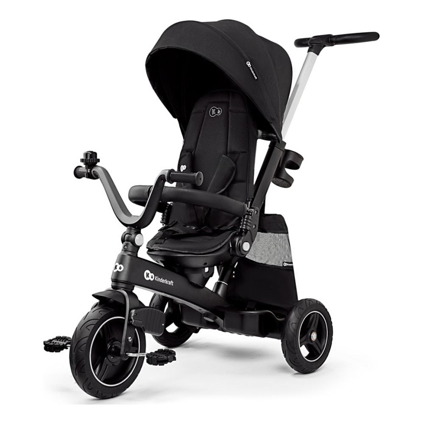 KINDERKRAFT SELECT - Bērnu trīsritenis 5in1 EASYTWIST Premium melna