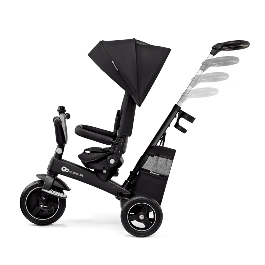 KINDERKRAFT SELECT - Bērnu trīsritenis 5in1 EASYTWIST Premium melna