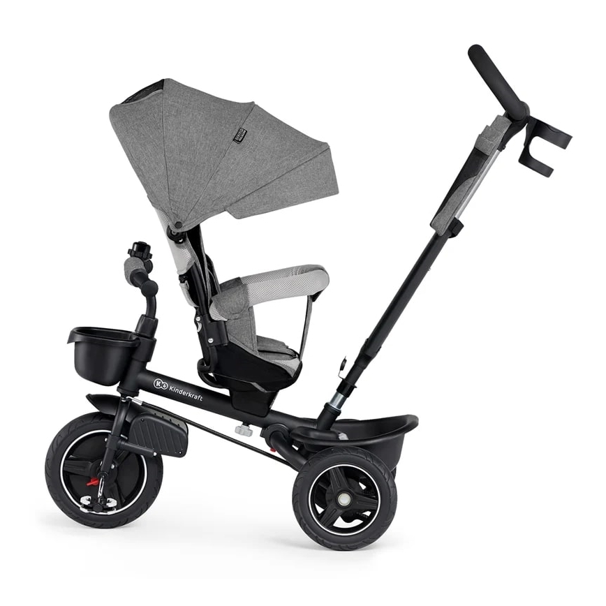 KINDERKRAFT - Bērnu trīsritenis 5in1 SPINSTEP, pelēks