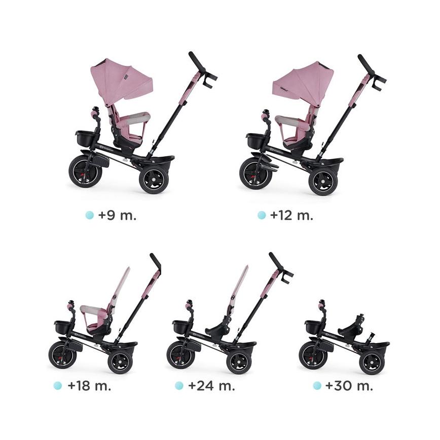 KINDERKRAFT - Bērnu trīsritenis 5in1 SPINSTEP, rozā