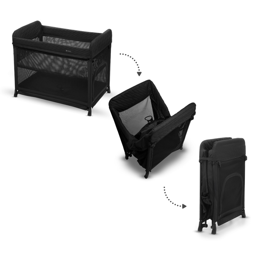 KINDERKRAFT SELECT - Ceļojumu gultiņa MOON DREAM melna