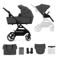 KINDERKRAFT SELECT - Kombinētie ratiņi 2in1 YOXI Moonlight pelēka