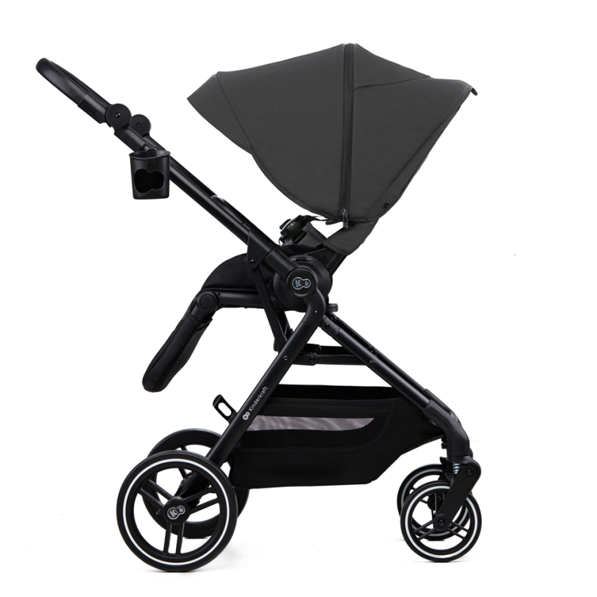 KINDERKRAFT SELECT - Kombinētie ratiņi 2in1 YOXI Moonlight pelēka