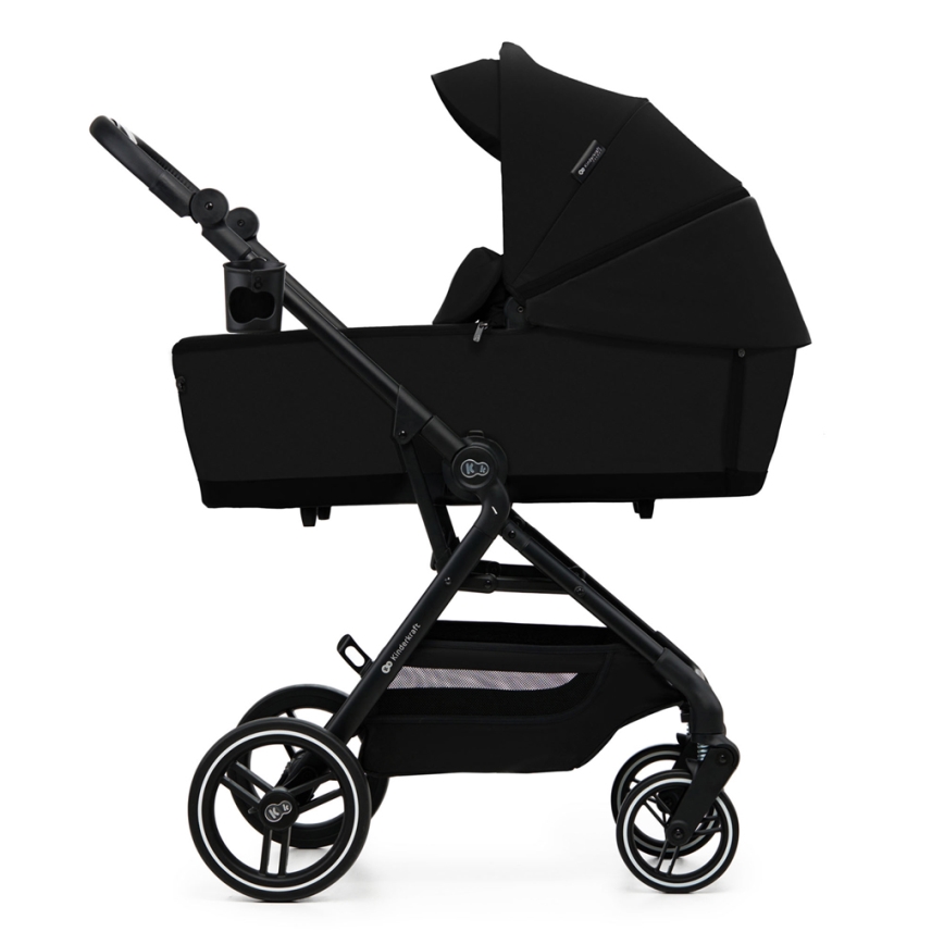 KINDERKRAFT SELECT - Kombinētie ratiņi 2in1 YOXI Pure melna