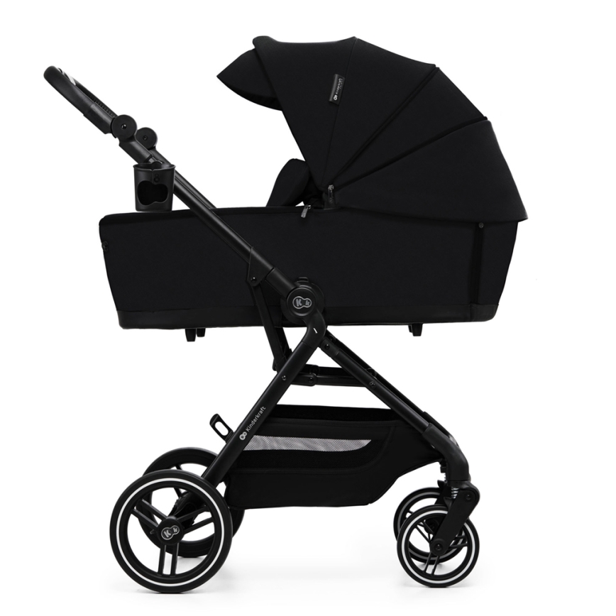 KINDERKRAFT SELECT - Kombinētie ratiņi 2in1 YOXI Pure melna