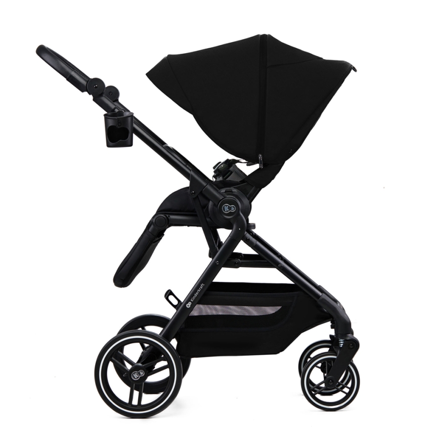 KINDERKRAFT SELECT - Kombinētie ratiņi 2in1 YOXI Pure melna