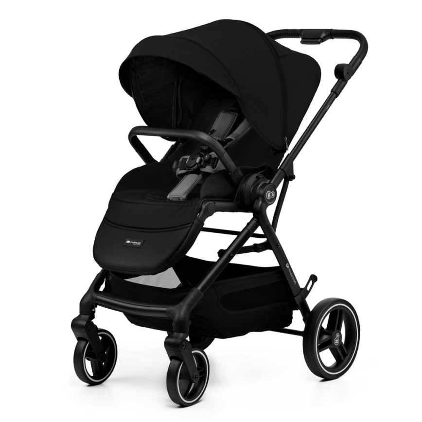 KINDERKRAFT SELECT - Kombinētie ratiņi 2in1 YOXI Pure melna
