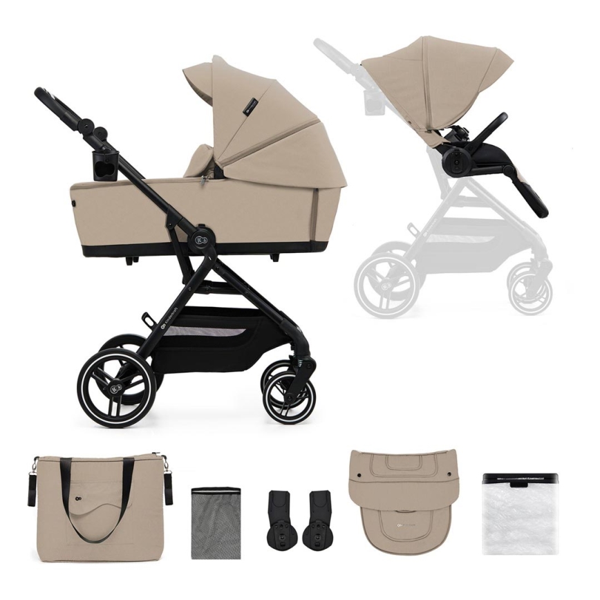 KINDERKRAFT SELECT - Kombinētie ratiņi 2in1 YOXI Sand bēša