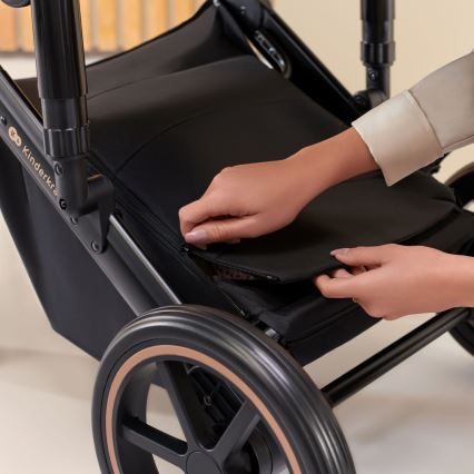 KINDERKRAFT SELECT - Kombinētie ratiņi 3in1 PRIME 2 Premium Dark zaļa + autokrēsls