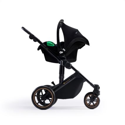 KINDERKRAFT SELECT - Kombinētie ratiņi 3in1 PRIME 2 Premium Dark zaļa + autokrēsls