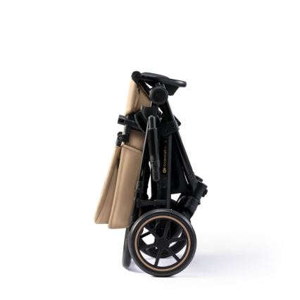 KINDERKRAFT SELECT - Kombinētie ratiņi 3in1 PRIME 2 Premium Sandrose bēša + autokrēsls