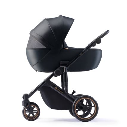 KINDERKRAFT SELECT - Kombinētie ratiņi 3in1 PRIME 2 Premium Venezian melna + autokrēsls