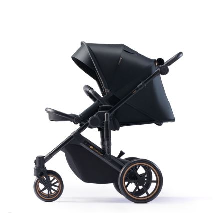 KINDERKRAFT SELECT - Kombinētie ratiņi 3in1 PRIME 2 Premium Venezian melna + autokrēsls