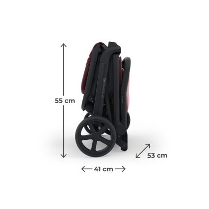 KINDERKRAFT SELECT - Sporta ratiņi NUBI 3 Dark Ruby