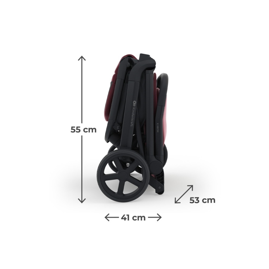 KINDERKRAFT SELECT - Sporta ratiņi NUBI 3 Dark Ruby