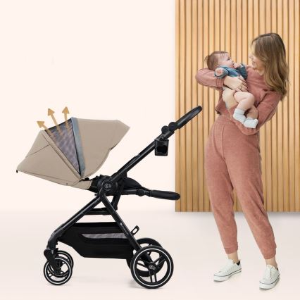 KINDERKRAFT SELECT - sporta ratiņš YOXI smilškrāsas bēšs