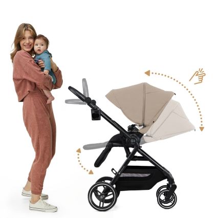 KINDERKRAFT SELECT - sporta ratiņš YOXI smilškrāsas bēšs