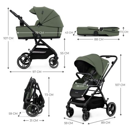 KINDERKRAFT SELECT - Sporta rati 2in1 YOXI Mistiskā zaļa