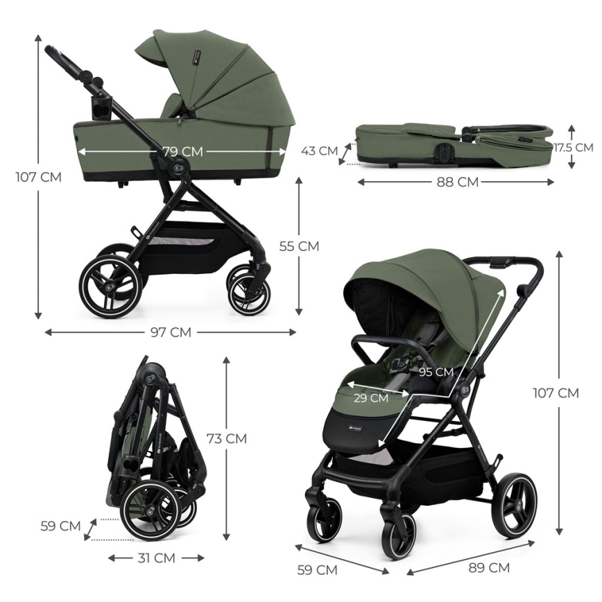 KINDERKRAFT SELECT - Sporta rati 2in1 YOXI Mistiskā zaļa