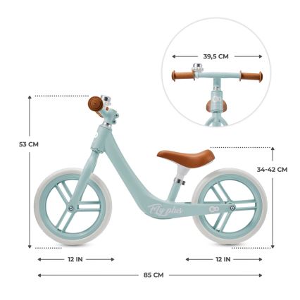 KINDERKRAFT - Skrejritenis FLY PLUS Baby zila